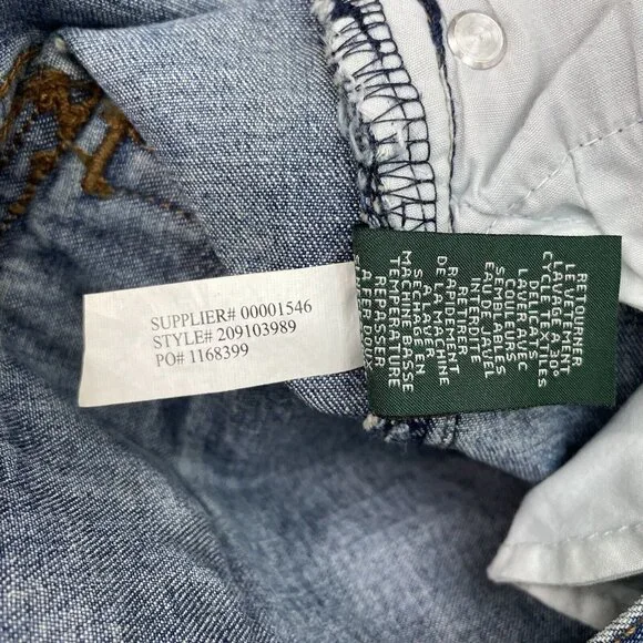 Lauren Ralph Lauren Jeans Co Classic Bootcut Pocket Flap Western Blue Womens 10 - Picture 8 of 14